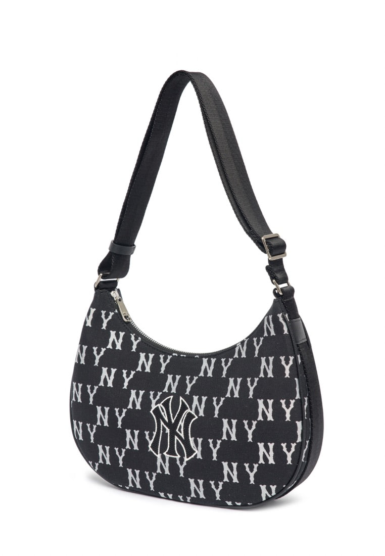 Big Classic MONOGRAM Jacquard L-Hobo Bag NEW YORK YANKEES black