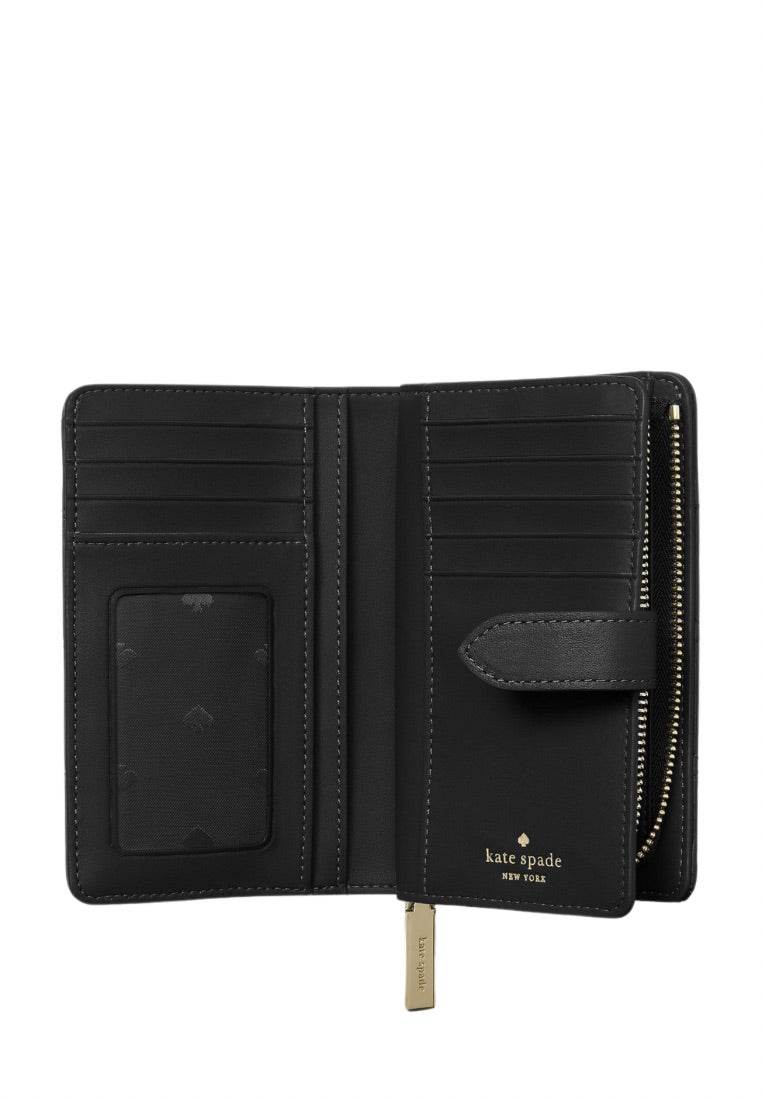 Carey Medium Compartment Bifold Wallet Black