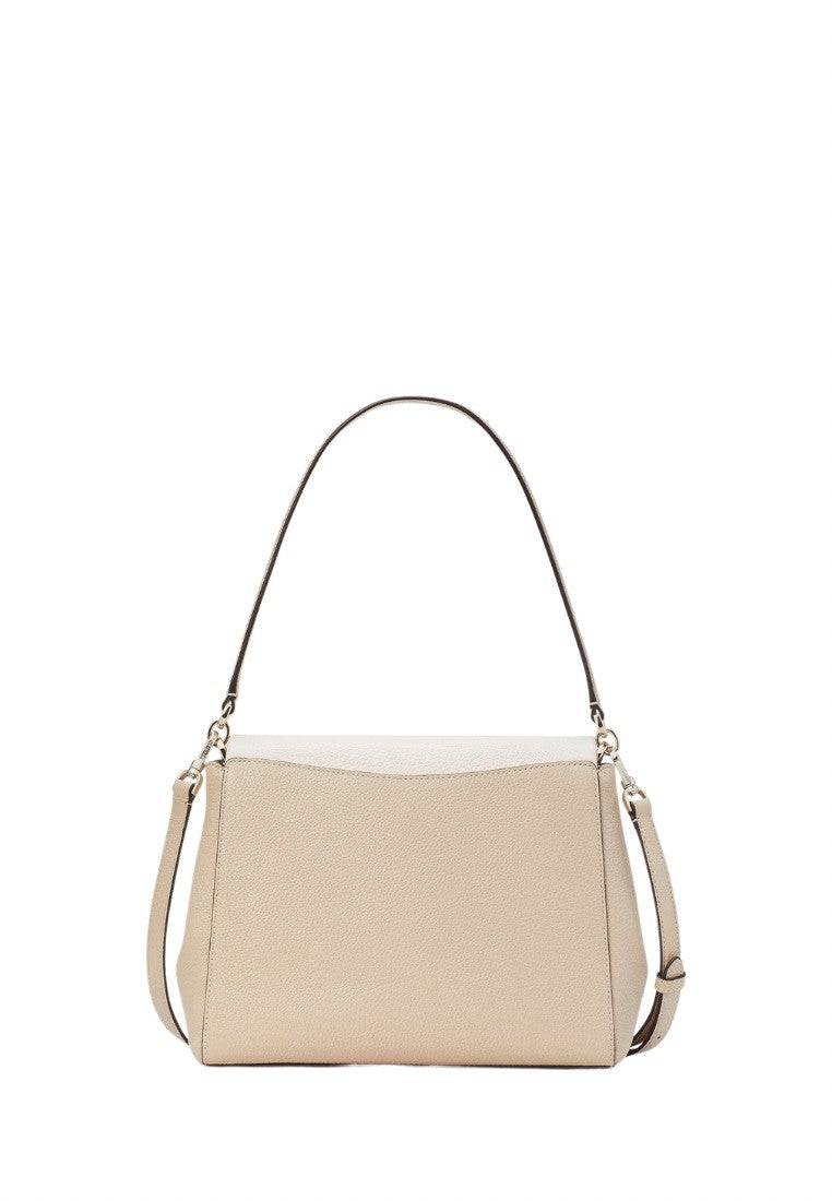Leila Medium Flap Shoulder Bag Light Sand Multi