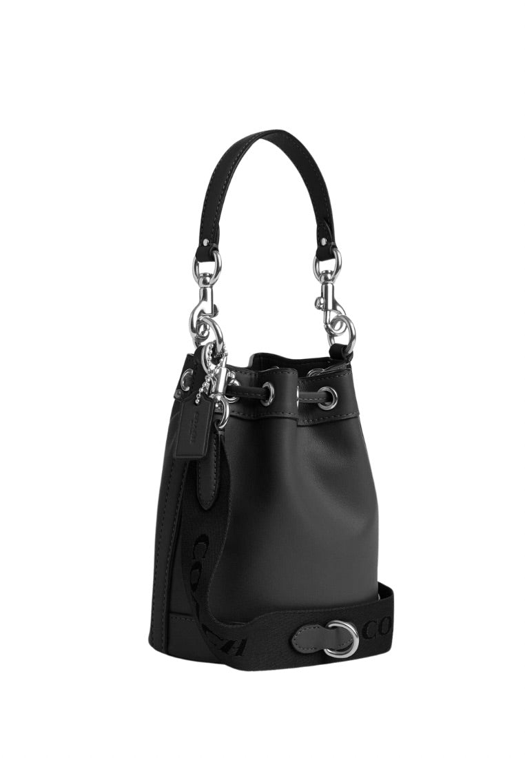 Mini Bucket Bag Silver Black