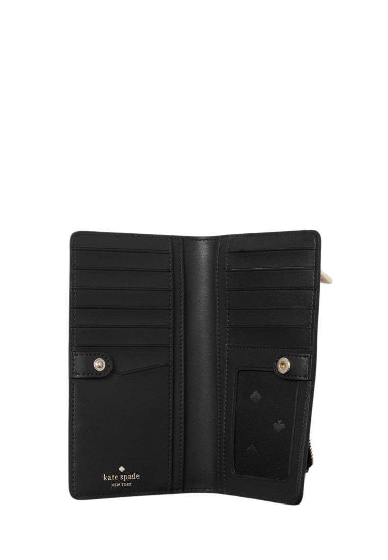 Staci Large Slim Bifold Wallet Warm Beige Multi