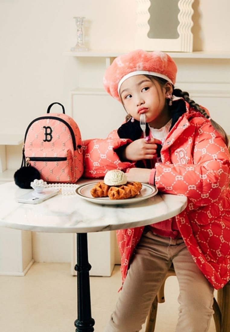 Dia Monogram Jacquard Mini Backpack BOSTON REDSOX Coral