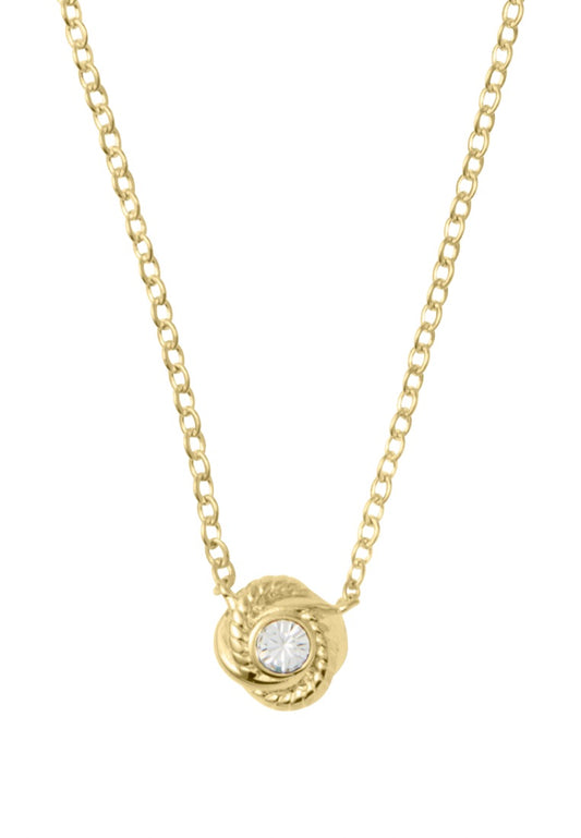 Infinity And Beyond Knot Mini Pendant Necklace Gold