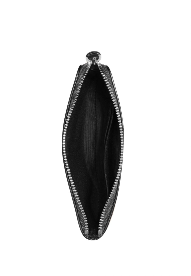 Corner Zip Wristlet In Signature Canvas Graphite Black