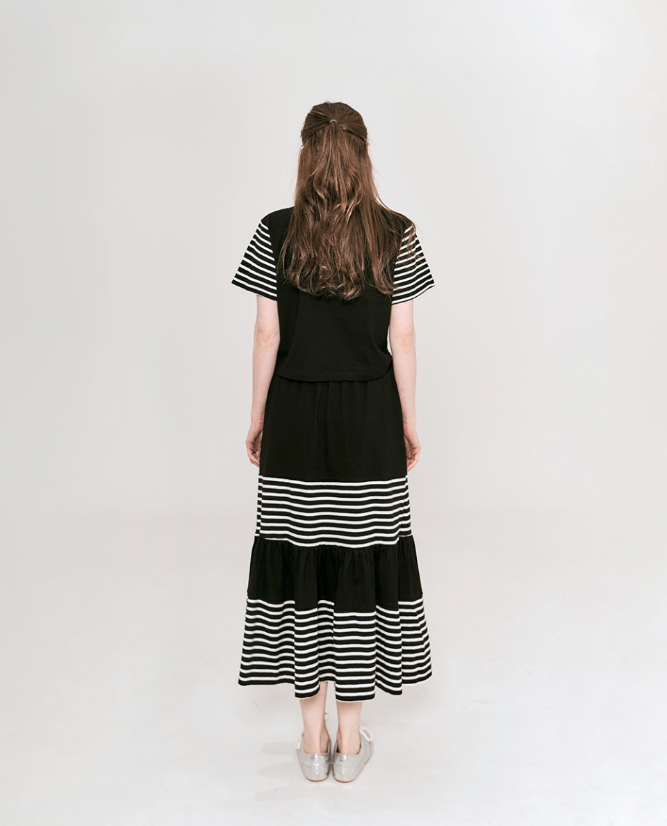 Blocking Color Skirt Set F Luna