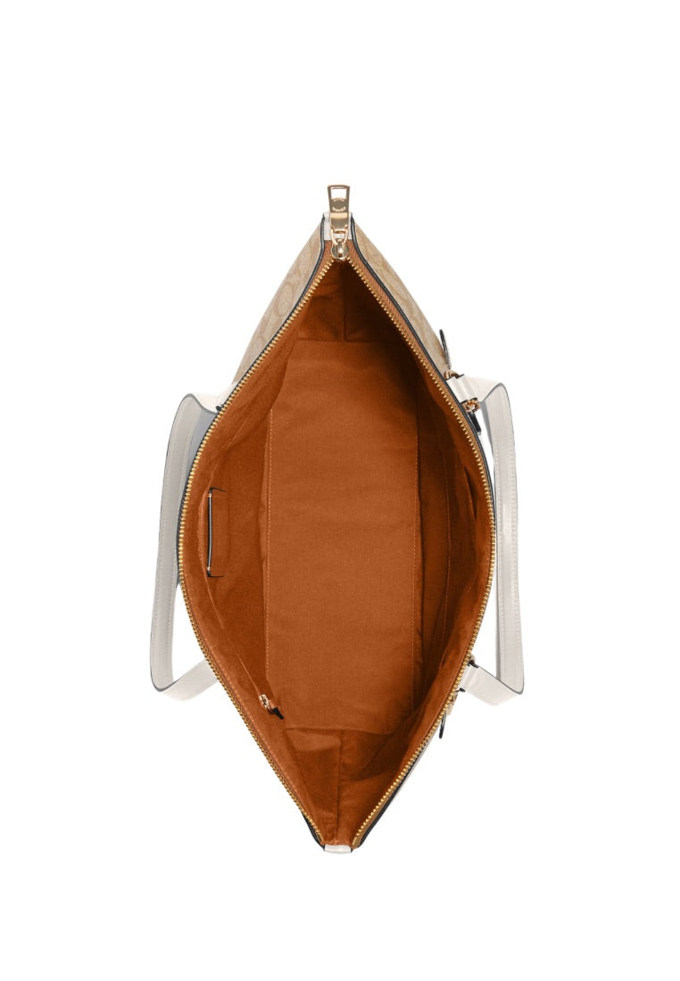 Gallery Tote In Signature Canvas Light Khaki Chalk