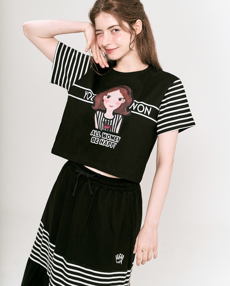 Blocking Color Skirt Set F Luna
