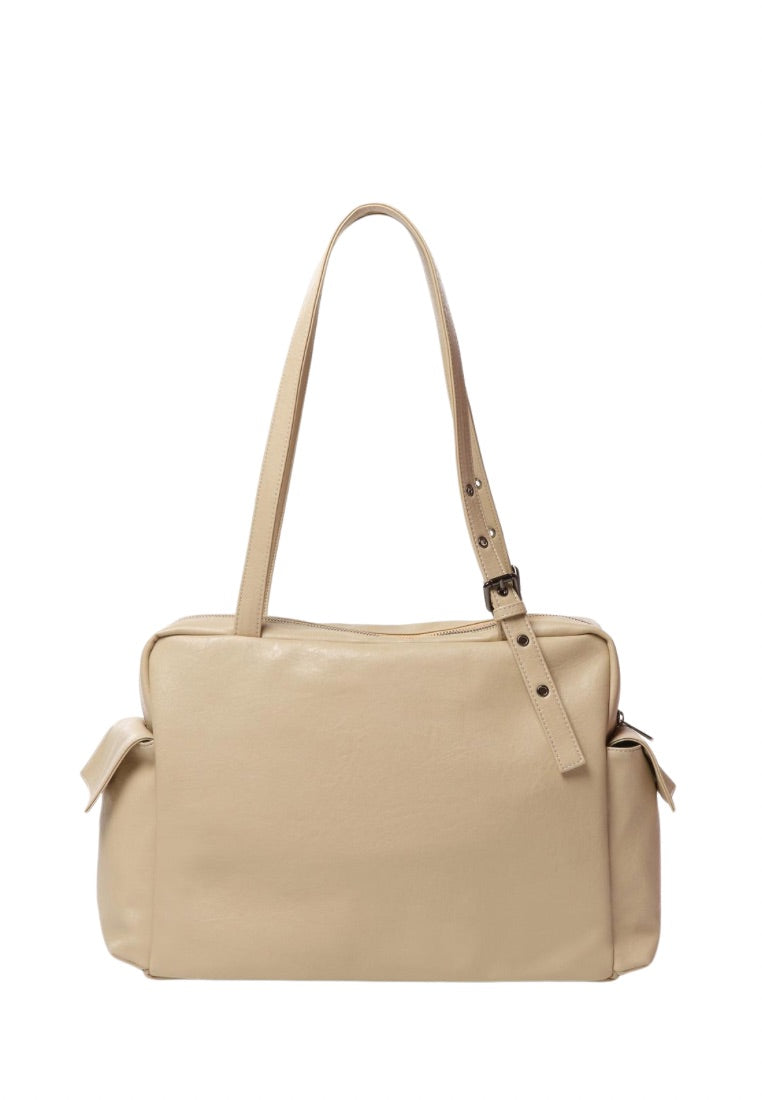 Pocket Utility Bag L Nappa Milktea