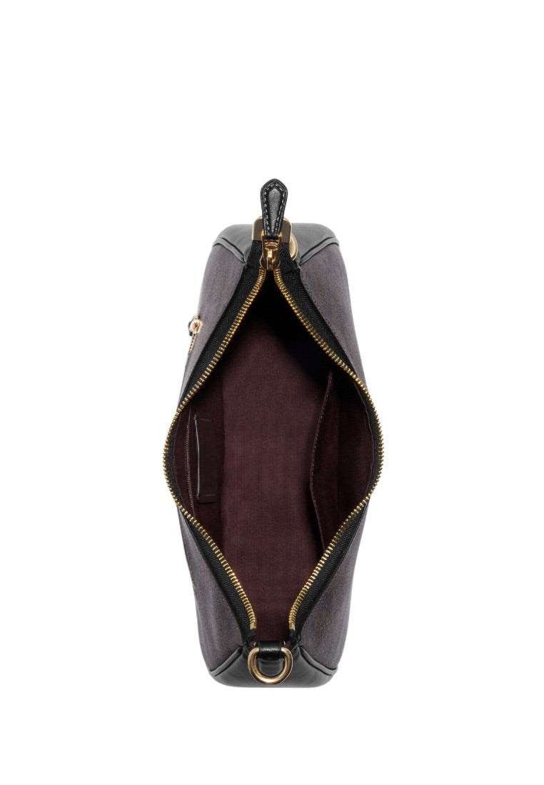 Teri Hobo In Signature Canvas Brown Black