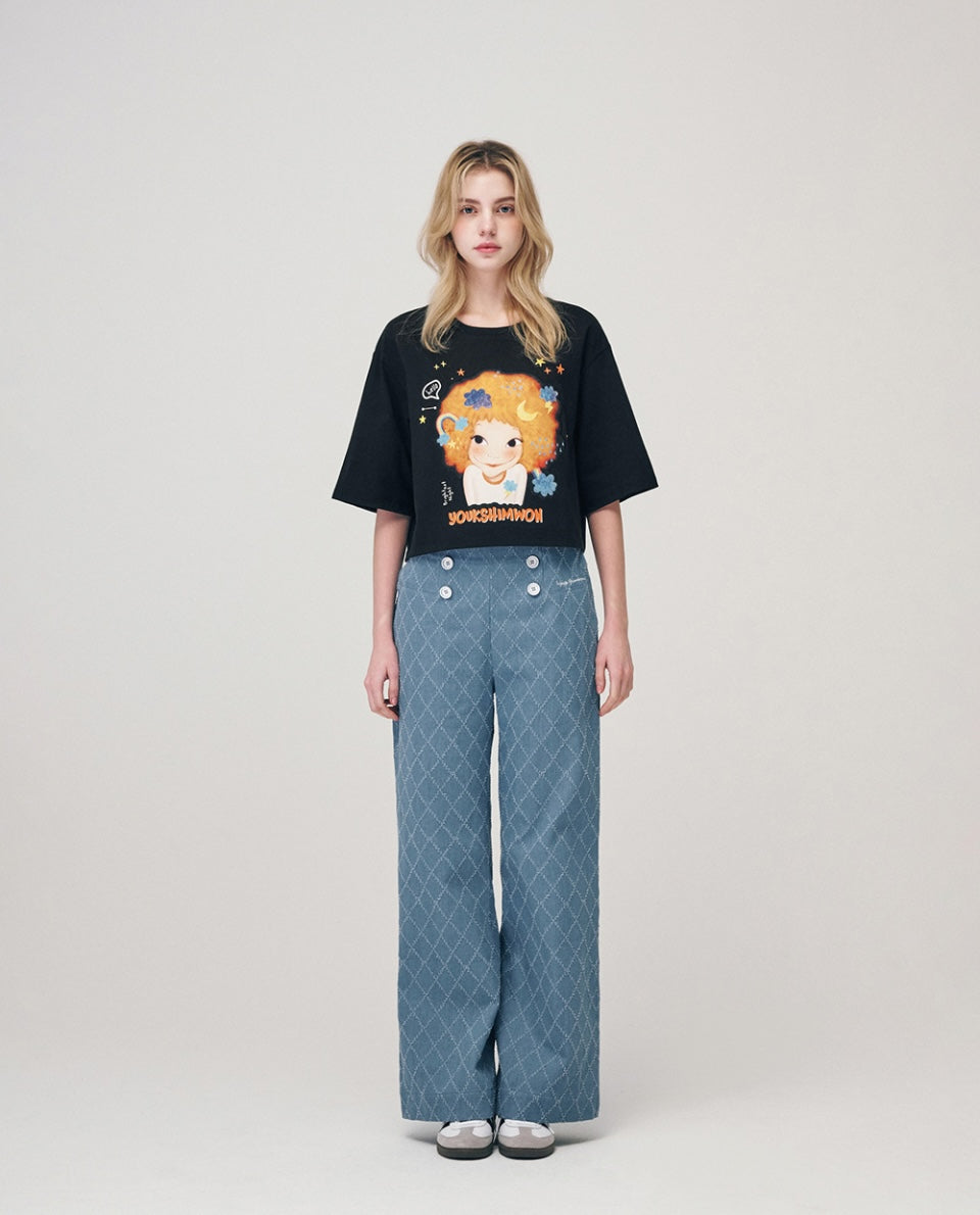 Dreaming Semi Crop T-Shirt F Sunny