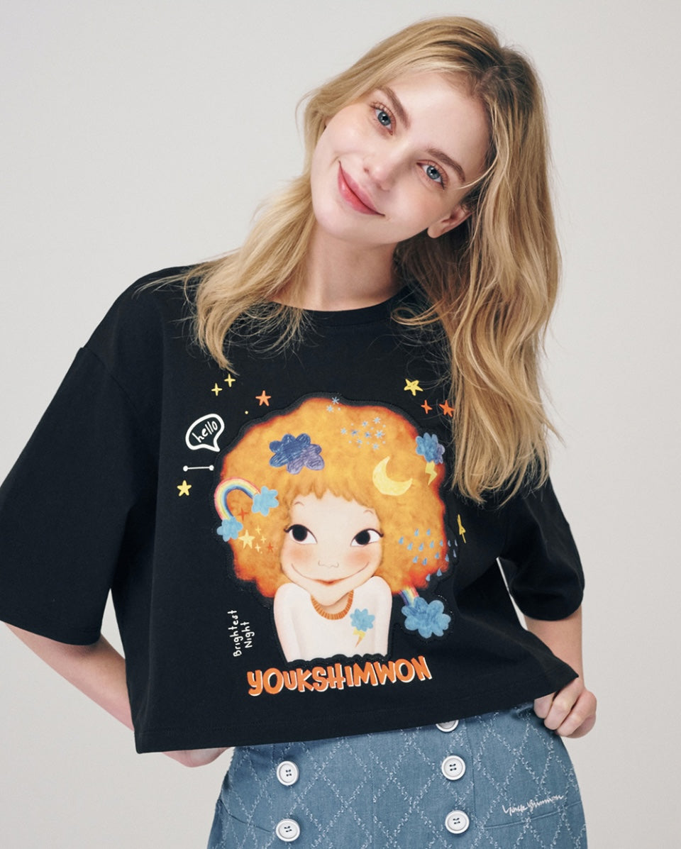 Dreaming Semi Crop T-Shirt F Sunny