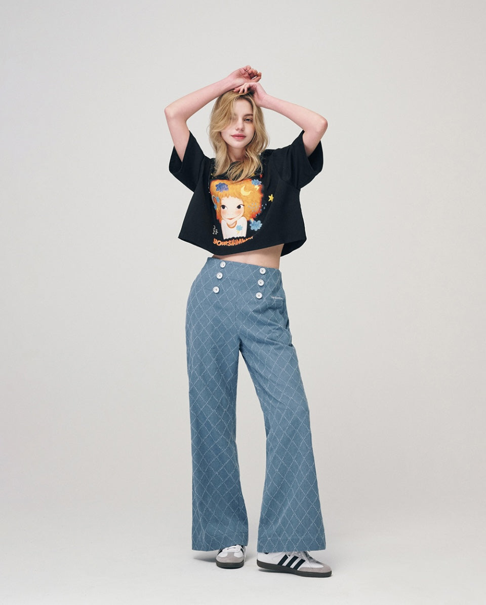 Dreaming Semi Crop T-Shirt F Sunny