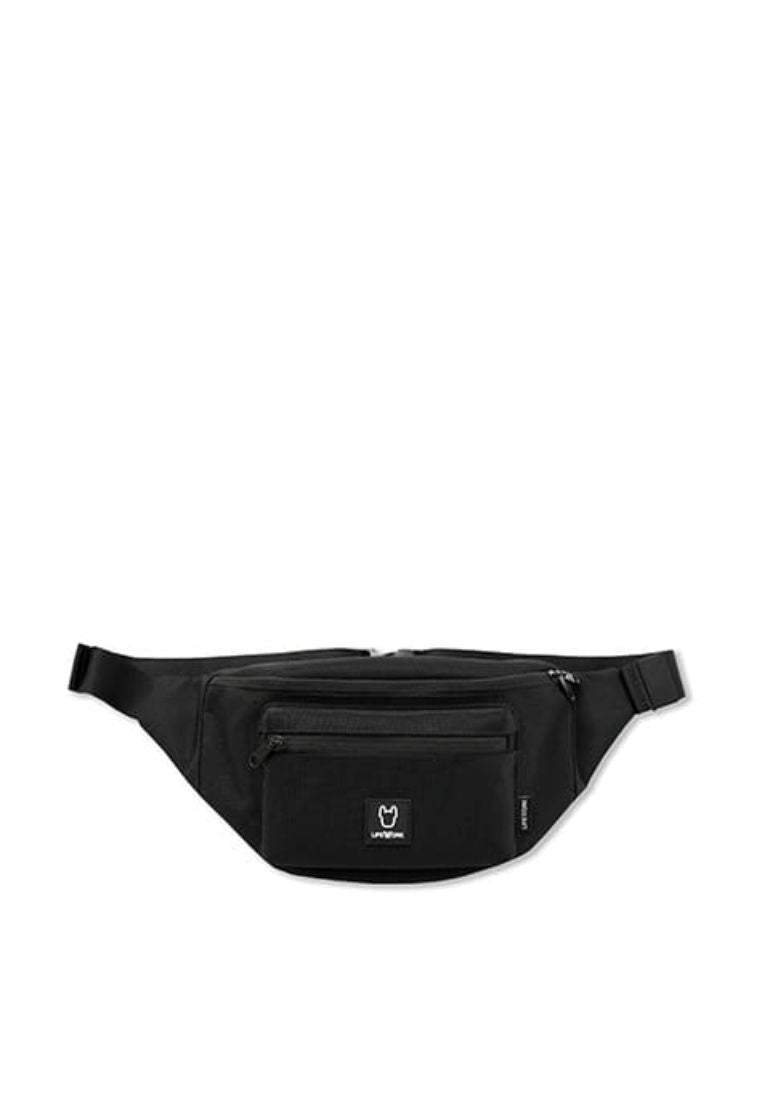 Square Wappen Hip Sack Black
