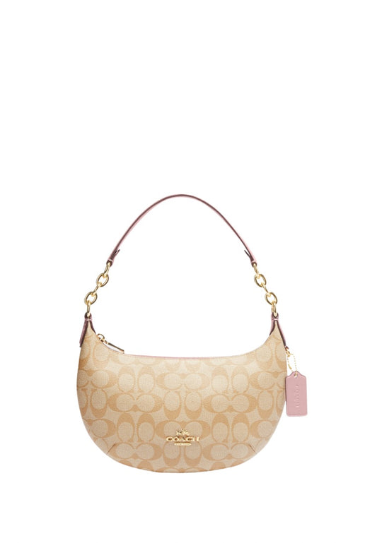 Payton Hobo In Signature Canvas Powder Pink