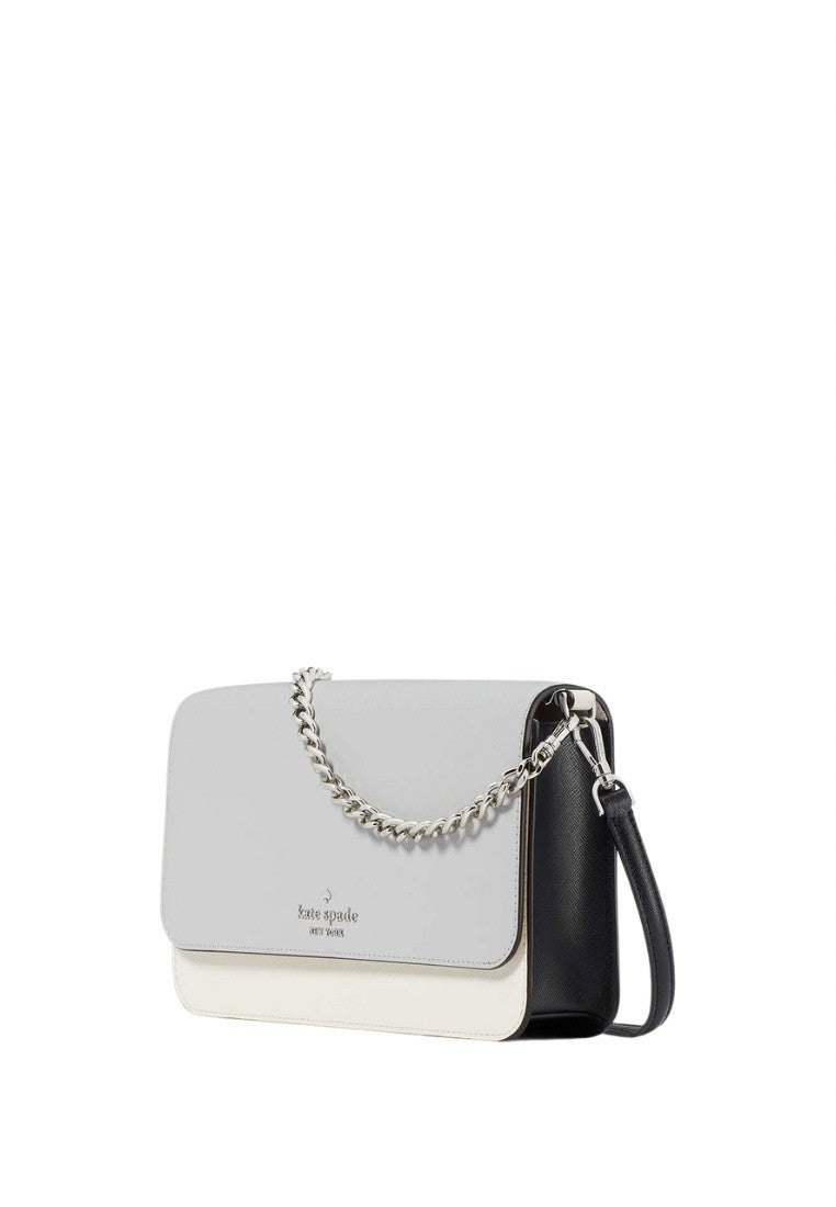 Madison Flap Convertible Crossbody Platinum Grey Multi