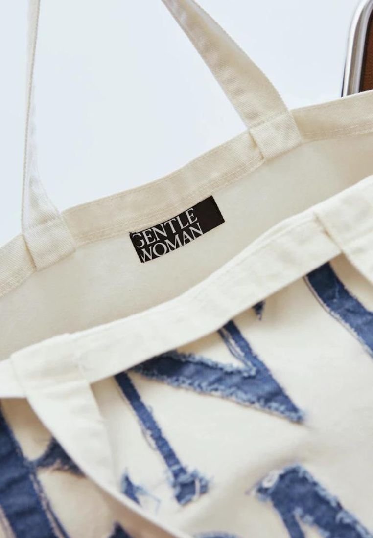 Denim Tote Bag White
