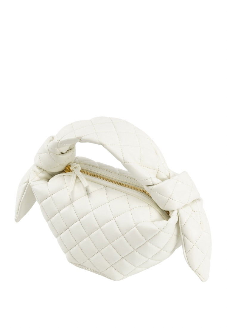 Croissant Top Handle Bag - White