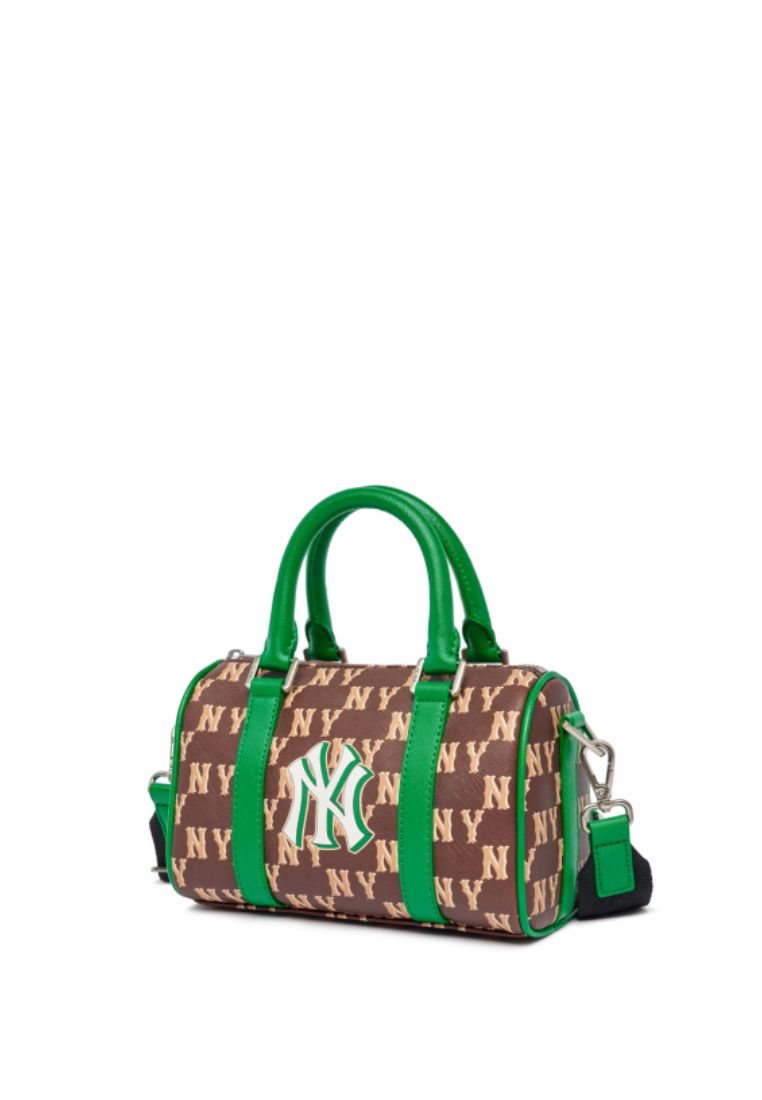 Monotive Coated Canvas S-Boston Bag NEW YORK YANKEES Dark Brown