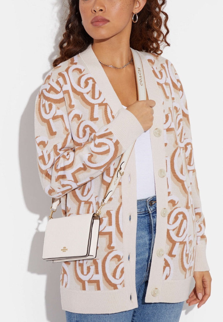 Anna Foldover Clutch Crossbody Chalk Multi