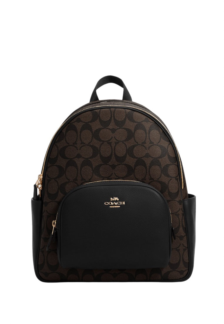 Court Backpack In Signature Canvas Brown Black