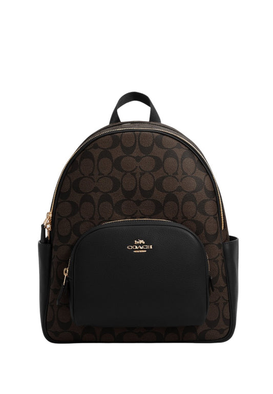 Court Backpack In Signature Canvas Brown Black