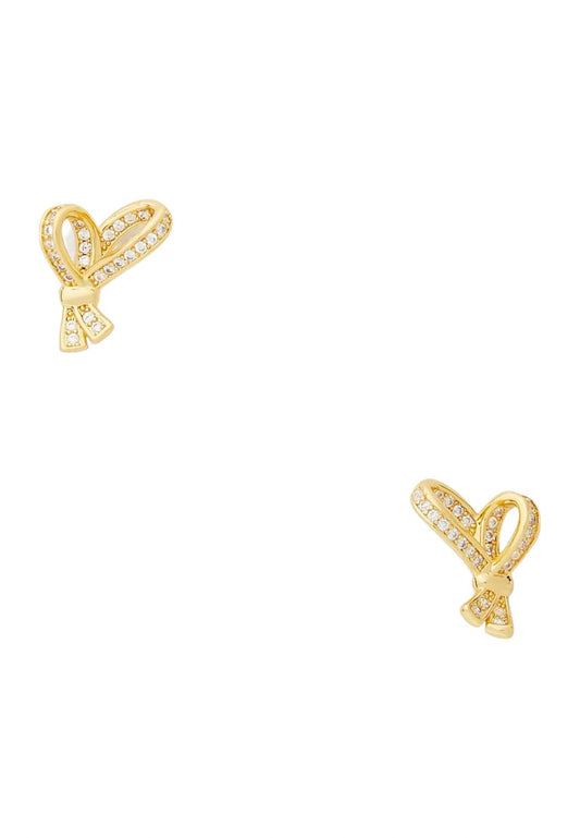 All Tied Up Pave Studs Gold