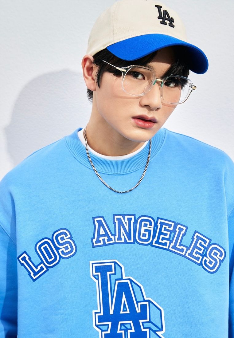 Basic Color Block Unstructured Ball Cap Los Angeles Dodgers cobalt blue