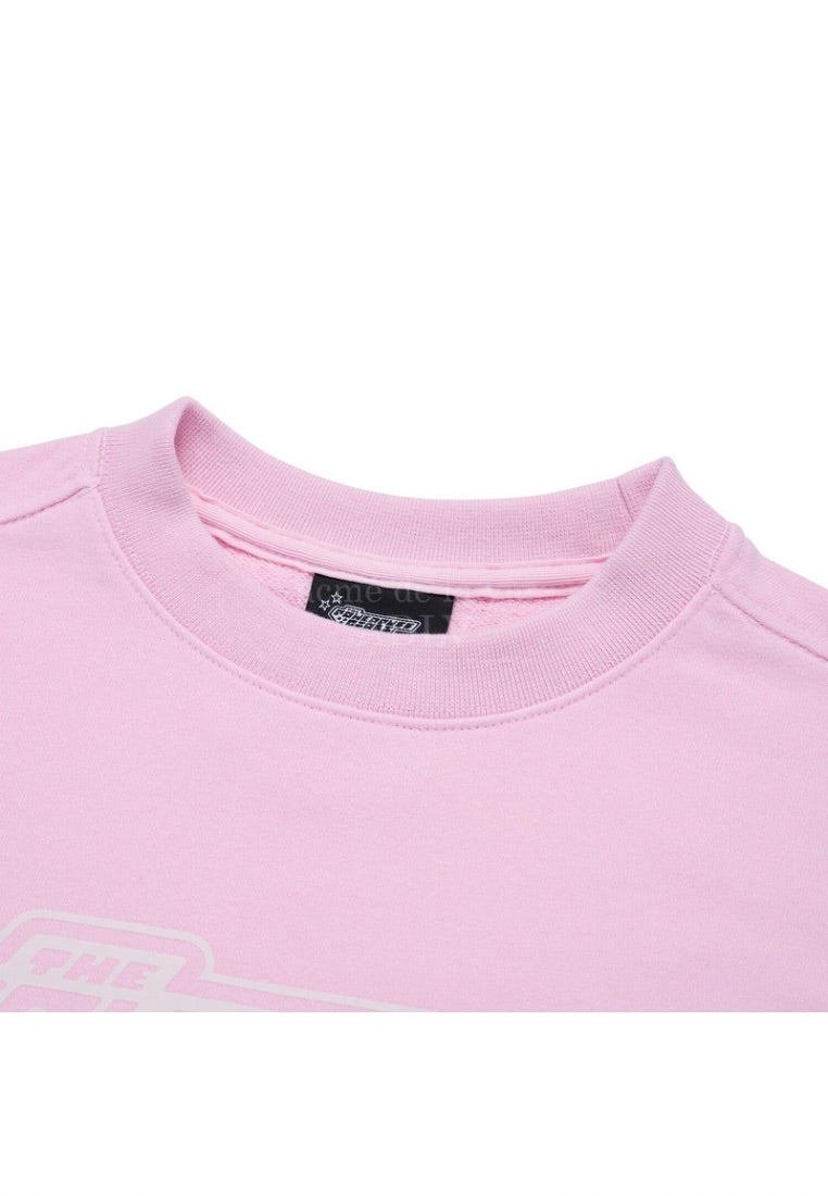 The Powerpuff Girls x Acmedelavie Logo Crop Sweatshirt Light Pink