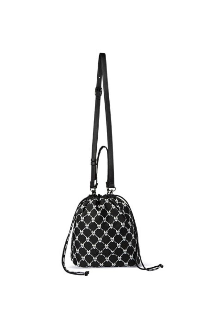 Jacquard Reversible Bucket Bag Pattern Black