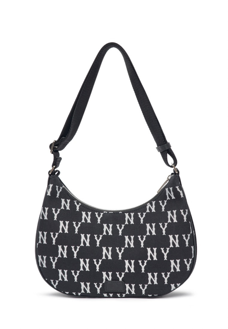 Big Classic MONOGRAM Jacquard L-Hobo Bag NEW YORK YANKEES black