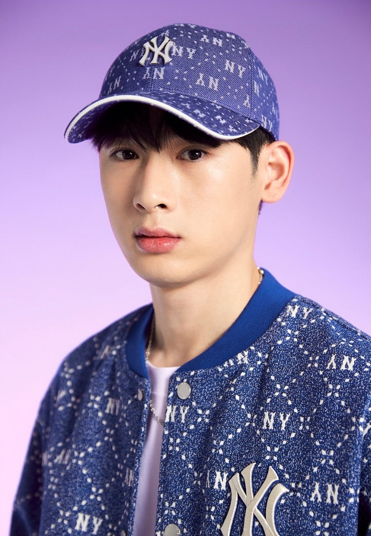 Denim Dia MONOGRAM Structured Ball Cap NEW YORK YANKEES navy