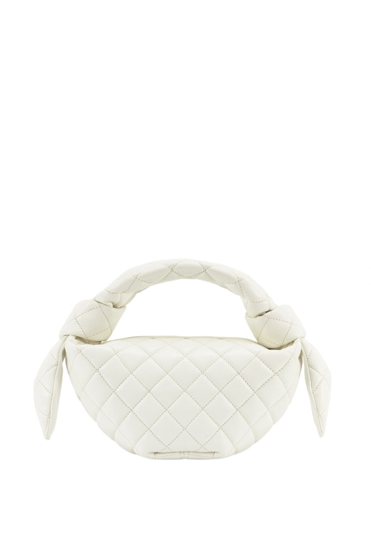 Croissant Top Handle Bag - White