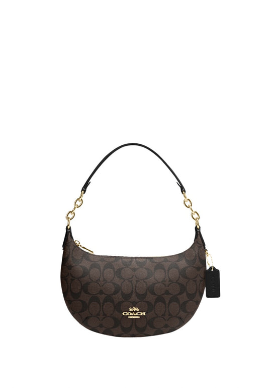 Payton Hobo In Signature Canvas Brown Black