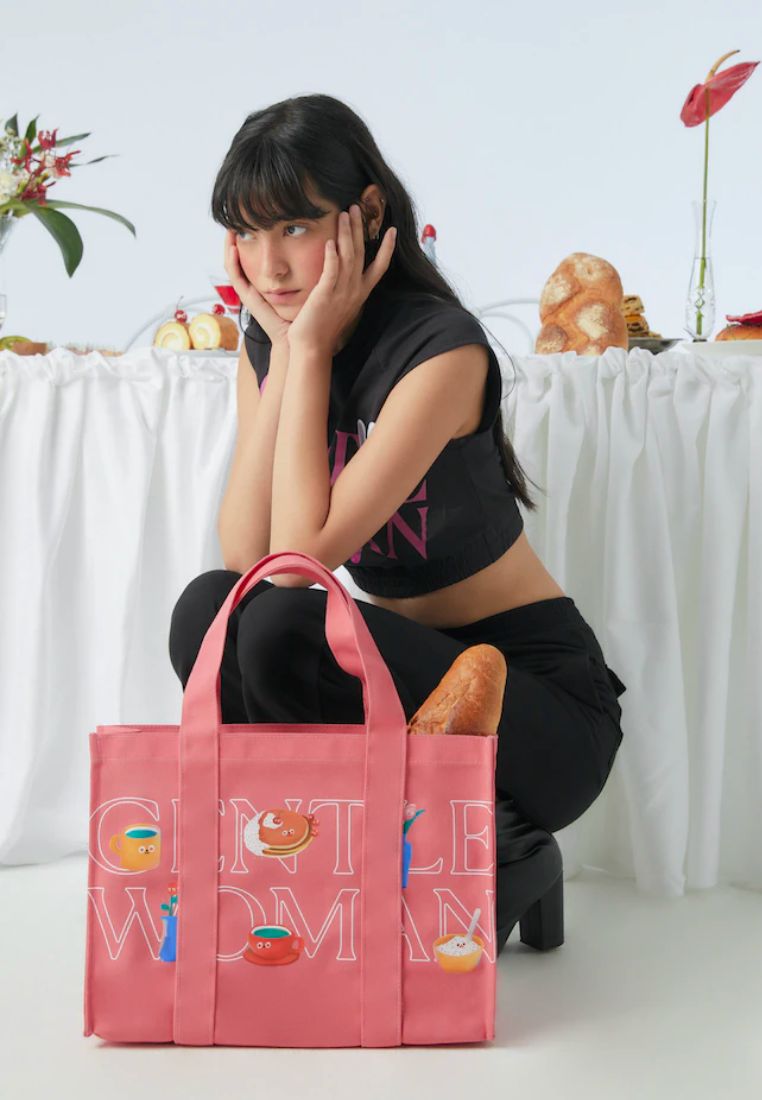 Afternoon Tea Box Tote Pink