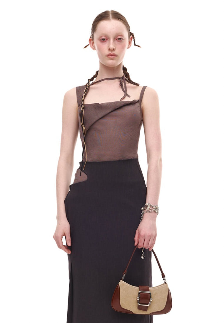 Shoulder Brocle Small - Brown Combi