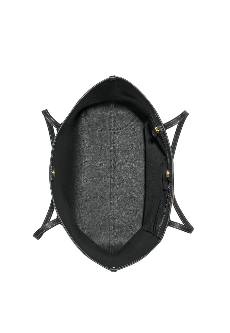 City Tote In Signature Canvas With Varsity Motif Amazon Green