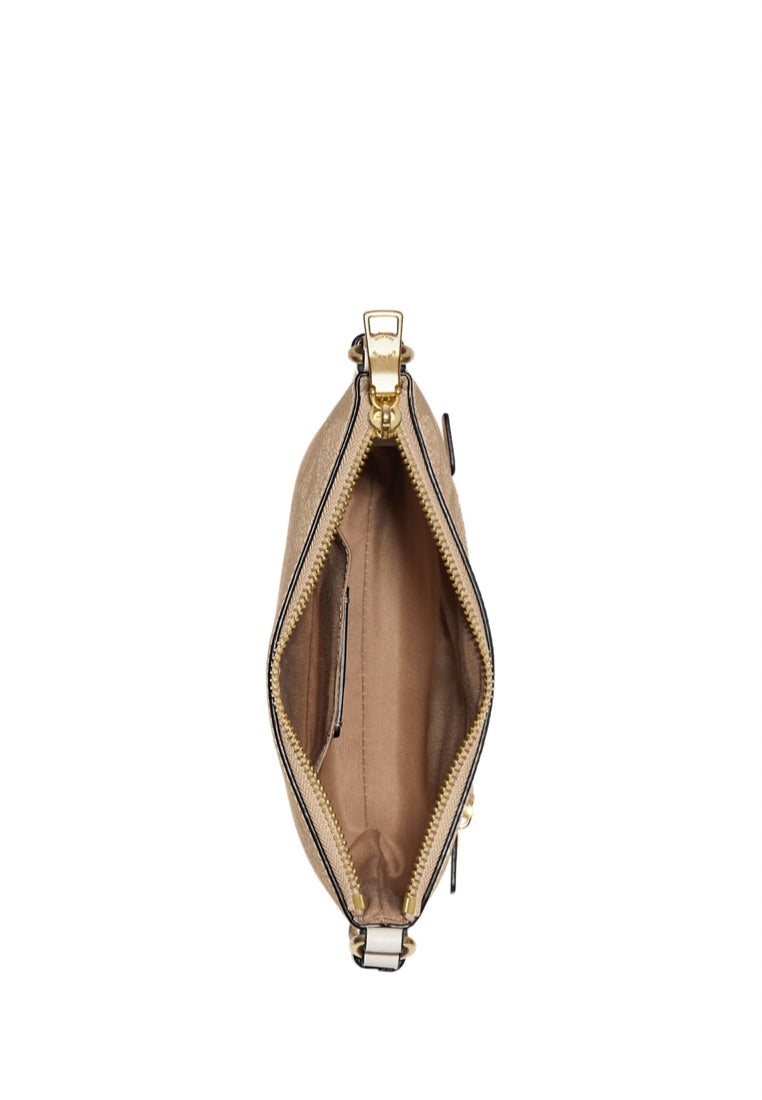 Mini Rowan File Bag In Signature Canvas Light Khaki Chalk