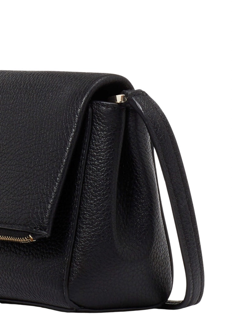 Leila Mini Zip Crossbody Black