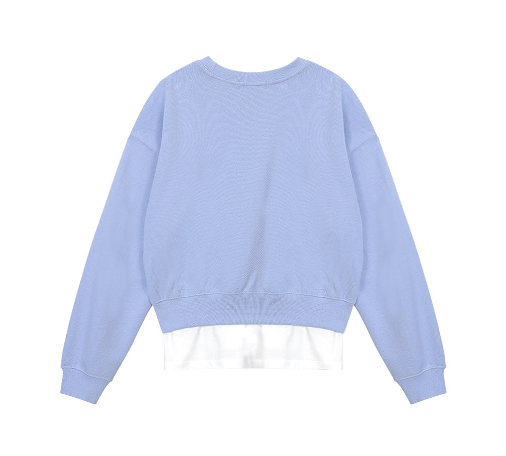 Hemline Layered Sweatshirt F Costume Ria