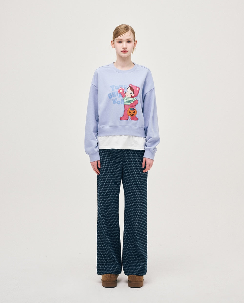 Hemline Layered Sweatshirt F Costume Ria