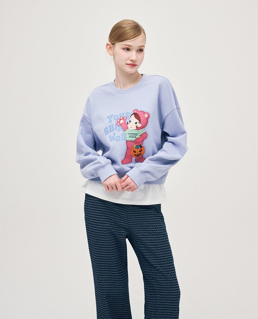Hemline Layered Sweatshirt F Costume Ria