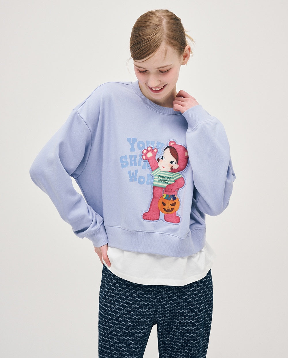 Hemline Layered Sweatshirt F Costume Ria