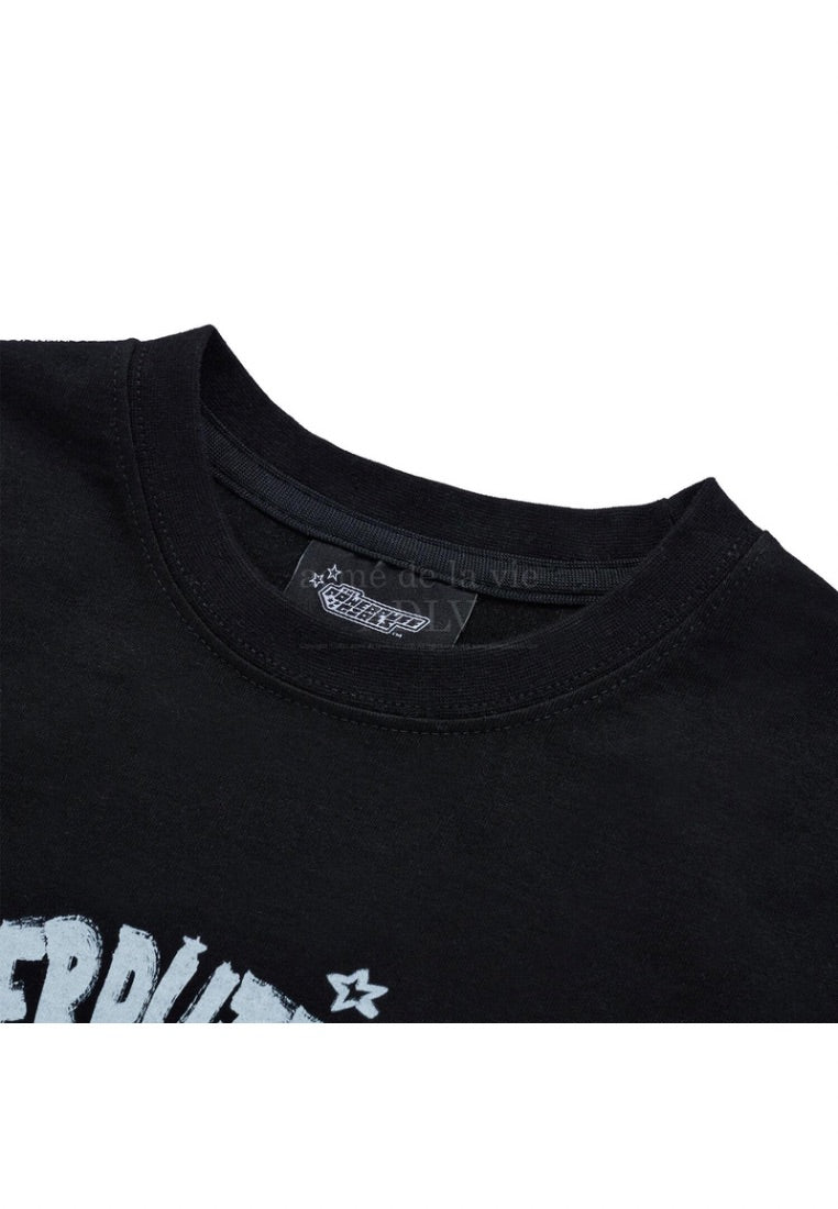 The Powerpuff Girls x Acmedelavie Crayon Artwork Crop T-Shirts Black