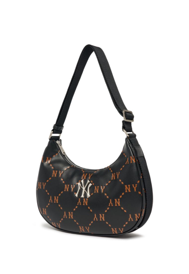 Dia MONOGRAM PU Embo L-Hobo Bag NEW YORK YANKEES black