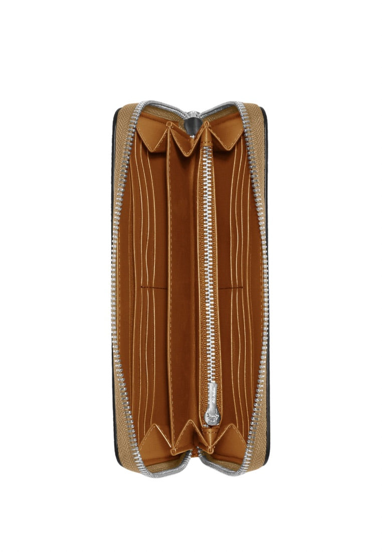 Long Zip Around Wallet In Signature Canvas Light Sage