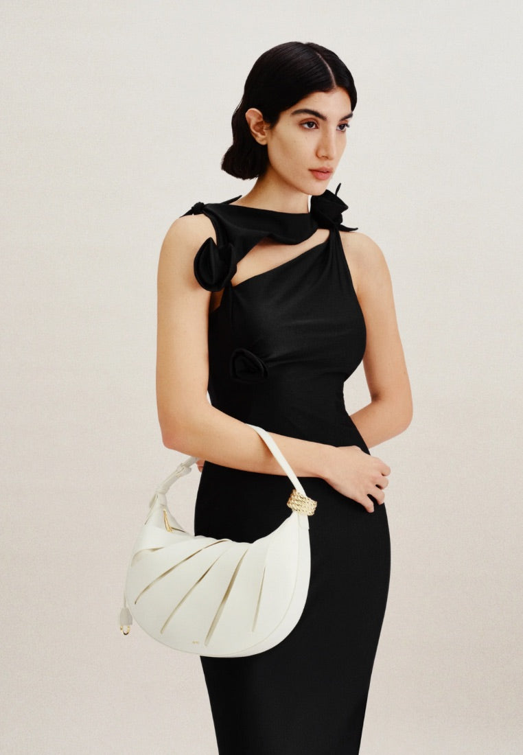 Jana Hollow Out Shoulder Bag - White