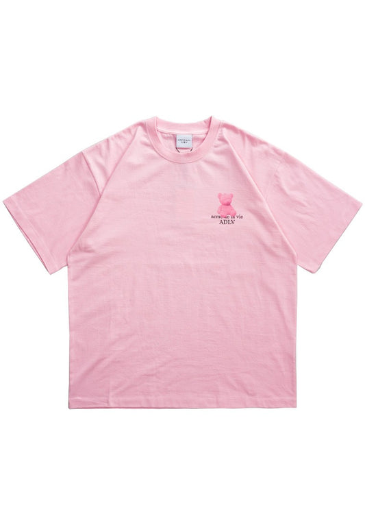 Fuzzy Bear T-Shirt Light Pink