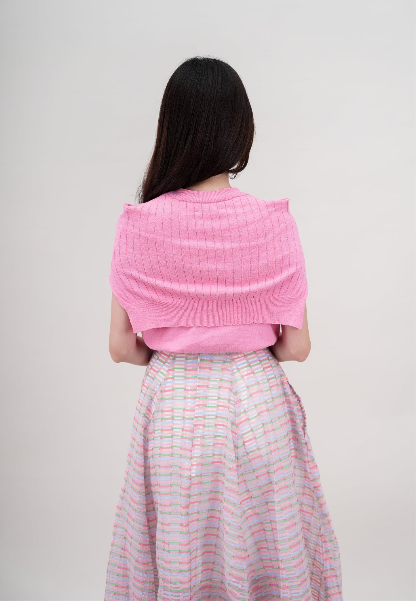 2 Way Cape Layered Knit