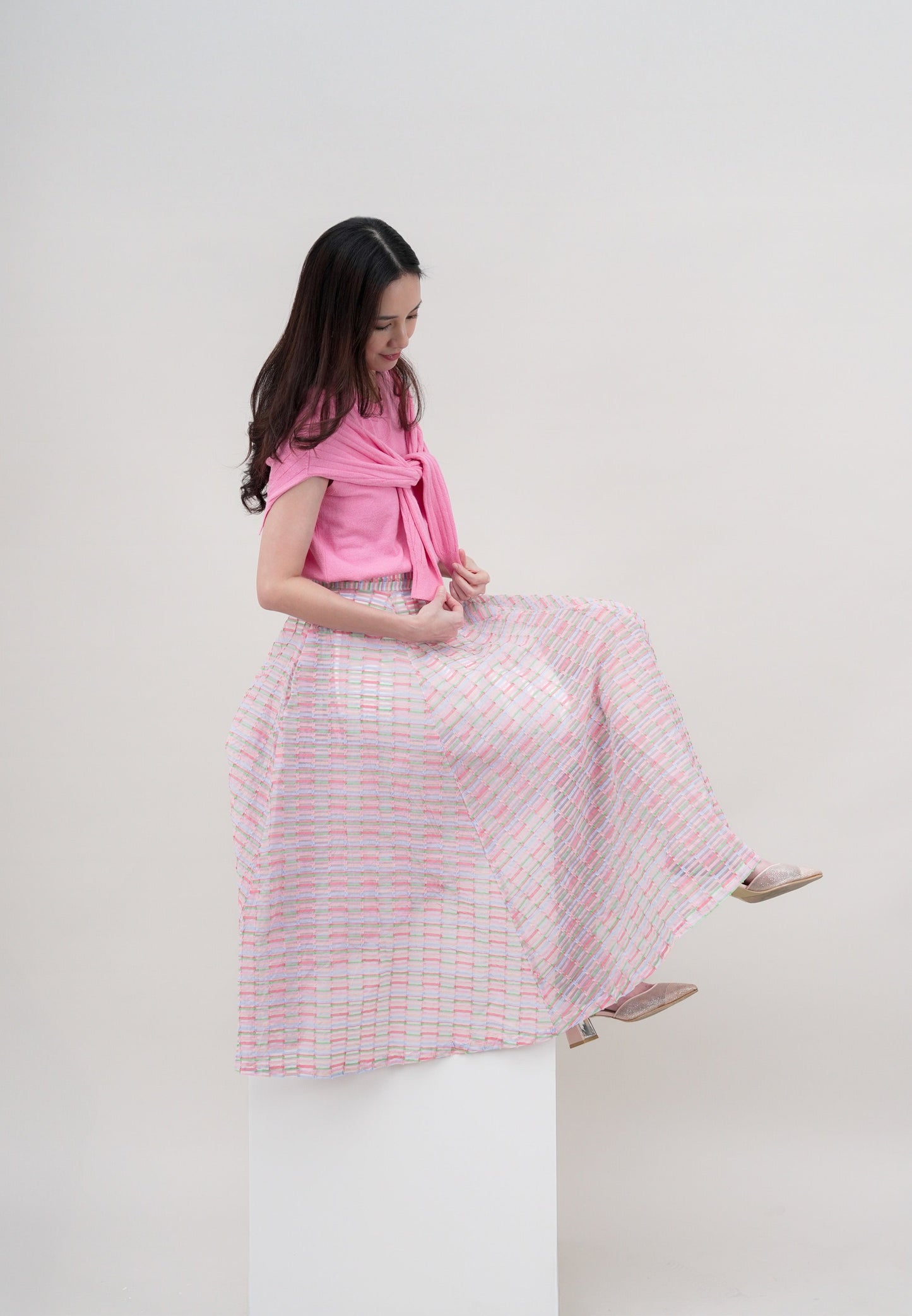 2 Way Cape Layered Knit