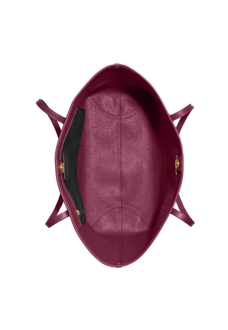 City Tote In Signature Canvas Black Cherry